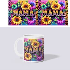 Colorful Floral 'Mama' Mug